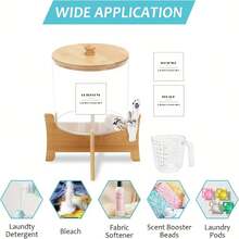 Laundry Detergent Dispenser, 0.7 Gallon Fabric Softener Dispenser For Laundry Room Organization, Acrylic Liquid Laundry Detergent Dispenser With Spigot, Detergent Holder, Measuring Cup - Multicolor - View 7