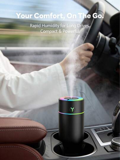 Siyah ve Beyaz Seçenekli, RGB LED Işıklı Minimalist Nemlendirici, 230 ml/USB Güç Kaynağı, Romantik Renkli Gece Lambası, Yoğun Sis, Sessiz Çalışma, Araba/Ofis/Yatak Odası/Oturma Odası/Çalışma Odası ve Bitki Odası İçin Uygundur.