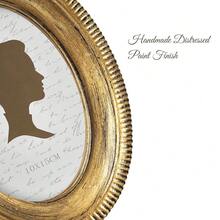 4x6 Inch Vintage Oval Picture Frame, Elegant Antique Ridged Design Photo Frames With Glass Front, Photo Display, Tabletop Wall Hanging, Gift Ideas, Distressed Bronze - 4x6 - 查看 4