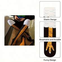 1 Pair Cartoon Chicken Leg Ankle Socks Warm Soft Funny Socks For Easter Party Costume - A Pair Of Chicken Foot Socks - View 6