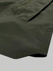 Pantalones de ocio pantalones de ocio hombre ropa de trabajo de bolsillo múltiple pantalones de trabajo de tubo recto pantalones de trabajo de tubo recto relajados pantalones de ocio de locomotora de tubo recto pantalones de ocio de secado rápido pantalones de ocio - Verde militar - Ver 5