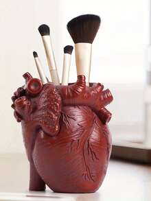 Realistic Human Heart Shaped Storage Container – Unique Makeup Brush & Pencil Holder - Heart Pen Holder - View 4