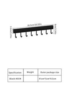 1pc Kitchen Sliding Hook Rack, No-Drill Single-Row Hanging Rod Storage Rack, Multi-Functional Spoon And Spatula Holder, Wardrobe Hook, Kitchen Cabinet Hook, Wardrobe Hook, Dormitory Hook - Multicolor - View 2