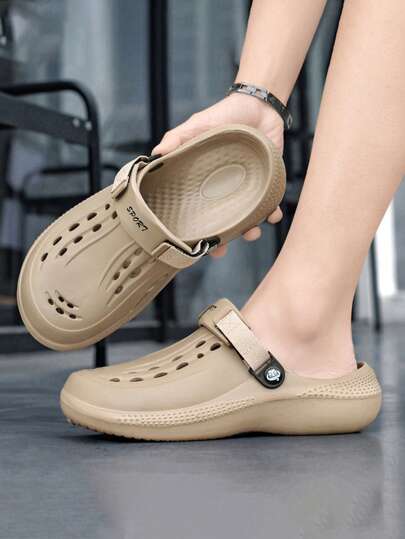 Dép lê đi biển bằng nút bần mềm mại, kiểu dáng unisex, dép xăng đan hai khóa cài tiện dụng ngoài trời.