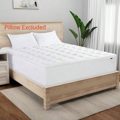 2" Memory Flex Soft Full Mattress Topper, Pillow Top Mattress Pad, Cushioning Stain Resistant Mattress Protector With 18-21" Pocket For Secure Fit, Machine Washable, White - Everyday & Holiday Gift