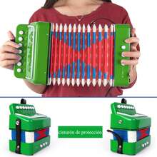 Small 7 Key Accordion Children's Musical Instrument Gift - 綠色 - 查看 4