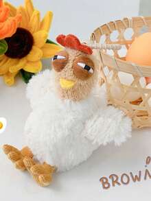 1个趣味毛绒下蛋小鸡玩偶，可爱的小毛绒玩偶，挤压时会下蛋，是复活节或其他节日送给孩子的理想礼物。 - 彩色 - 查看 6