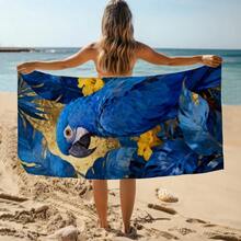 1pc Parrot Beach Towel, Super Soft Microfiber Extra Large Beach Blanket, Super Absorbent Bath Towel, Suitable For Travel, Swimming Pool, Diving, Surfing, Yoga, Camping, Available In Multiple Sizes, Beach Accessories For Beach, Pool, Travel, Camping, Yoga - Birds - View 5