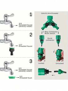 花园灌溉系统滴灌套件，适用于花园、温室、花坛、露台、草坪的自动灌溉设备 - 灌溉套裝 - 查看 10