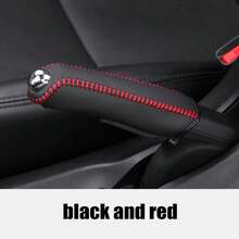 Funda Protectora de Cuero para Freno de Mano de Coche, Accesorios para Interior de Automóvil BNN5 - Estilo carbono NEGRO - Ver 10