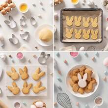 Best-Selling Easter Angel Cross Peace Dove 430 Stainless Steel Cookie Cutter DIY Baking Tool - Silver - View 2