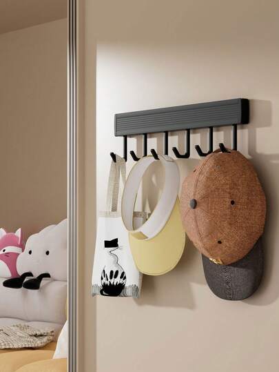1pc Coat And Hat Rack, Suitable For Doors And Walls, For Closet Hat Storage, Towel Hanging, Or Clothing Hanging - Bathroom, Bedroom, And Kitchen Storage, Home Storage Accessories.
