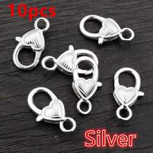 10pcs 26x19mm Heart Shape Lobster Clasp Hooks Craft Keychain Clasps DIY Jewelry Making Accessories Findings - Heart - View 11