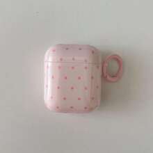 Pink Polka Dot Simple Design Earphone Case + Hanging Ring Set Compatible With Apple Pro3/ Pro2/ Pro/ 4/ 3/ 2 - AirPods 4 - Xem 6