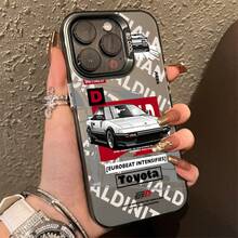 Funda de teléfono con diseño de automóvil deportivo de estilo JDM para A15, A35, A54, A03, A24, A04, A25, A14, A1 - Negro - Ver 3