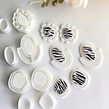 DIY Soft Clay Earring Jewelry Making Kit, High Precision Plastic Molds For Making Earrings, Brooches, Pendants - Creative Clay Handcraft Tool Set - White - View 3