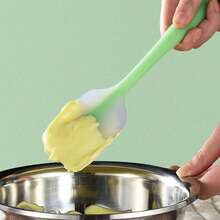 1-Piece Silicone Spatula, 3 Colors: Blue, Green, Pink, Jam Spreader, Heat-Resistant Cream Scraper, Mixing And Baking Tool, Kitchen Utensil, Apartment Essential, Food Contact , Made Of Silicone - View 8