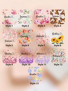 1pc Personalized Name Jewelry Box, PU Leather Travel Jewelry Case, Multi-Functional Elegant & Modern, High Quality, Customizable, Unique, Ideal Gift For Mother's Day, Wedding, Bridesmaid, Christmas, Anniversary, Birthday, Etc. - Covered With Flowers & Name - View 5