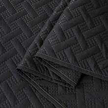 VOLTITO 3pc Bedspread Sets, Ultra Soft Microfiber Quilts Queen Size, 2pcs Pillowcases , Bed Coverlet King Size With Basket Weave Pattern, Lightweight Reversible Bedspread,  Soft Quilt Bedding Set, Lightweight Comforter Set Coverlet - 黑色 - 查看 4