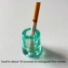 1pc Cigarette Extinguisher | Fireproof Ashtray | Classic Design, Plastic Material, Round Shape, No Electricity Required - Multicolor - View 1