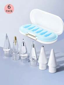 Bộ 6 ngòi thay thế tương thích với Apple Pencil Pro/Thế hệ thứ 2/Thế hệ thứ nhất/USB-C, ngòi bút Apple Pencil nâng cấp kèm hộp đựng ngòi, bền, đầu ngòi mảnh, điều khiển chính xác, dành cho bộ ngòi bút iPad. - Nhiều màu - Xem 21