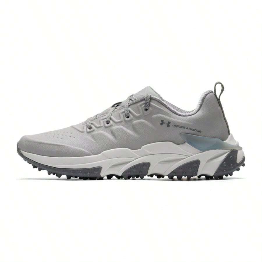 Under Armour UA Halo Tour SL 男士高尔夫球鞋，极简户外轻便运动高尔夫球鞋 6007316-069 - 灰色 - 查看 1