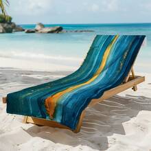 Quick-Dry Microfiber Beach Towel - Vibrant Watercolor Stripes, Soft & Absorbent, Perfect For Pool, Shower, Travel & Outdoor Activities, Lightweight 250g/M², Hand Wash Only, Bath - A - 查看 2