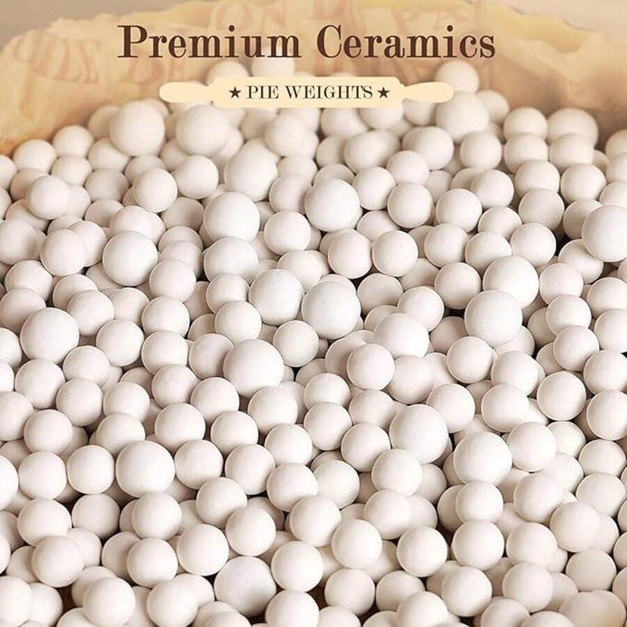 Natural Ceramic Pie Weights, Reusable Baking Beads For Perfect Pie Crust