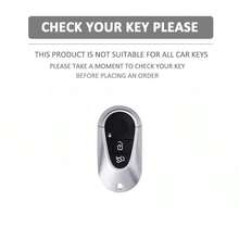 ABS Carbon Fiber Car Smart Key Shell Cover Fob Holder, Fit For C E S-Class GLC W206 W223 W214 E300 C260 C300 S450 S500 S400 - Type C - View 3