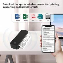 Máy in không dây xách tay Marklife D210 A4, máy in nhiệt không mực, máy in di động nhỏ gọn có Bluetooth, hỗ trợ khổ giấy 8.5"x11" (khổ US Letter và A4), tương thích với điện thoại thông minh và máy tính xách tay, thích hợp in hóa đơn tại nhà, trên xe hơi, văn phòng, lý tưởng cho văn phòng và trường học, thiết yếu cho mùa tựu trường. - Nhiều màu - Xem 5