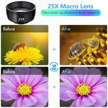 Lensa Telefoto Jarak Jauh 18X untuk Smartphone, Termasuk Lensa Fisheye + Sudut Lebar + Makro, Cocok untuk Berkemah dan Mendaki di Luar Ruangan, Kompatibel dengan Apple, Android, dan Smartphone Lainnya, Perlengkapan Fotografi Kreatif - Kit lensa telefoto ponsel - View 3