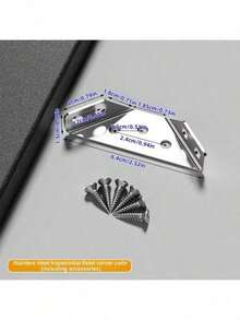 Universal Stainless Steel Furniture Corner Connector / Triangle Corner Brace Bracket - A - View 3