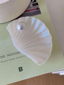 New Spring/Summer Pearlescent Shell Hair Claw Clip, Shark Shaped Hair Clamp For Updo Hairstyles - Multicolor - View 5