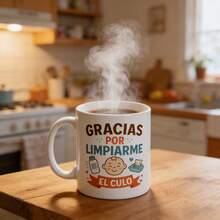 MUGFFINS Funny Mom And Dad Mug With Phrase Gracias Por Limpime In Spanish | Gift Mother A - Multicolor - View 7