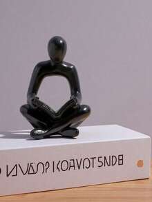 1件抽象阅读人物树脂雕塑，适用于办公室装饰、毕业典礼装饰、卧室装饰、生日礼物、房间装饰、教师节礼物、母亲节礼物 - 黑色雙手看書 - 查看 5