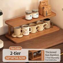 Desktop Storage Rack, Cup Holder Organizer, Multi-Layer Cup Stand For Home Dining Table, Workstation Tea Set Display Shelf, Desktop Storage - View 5