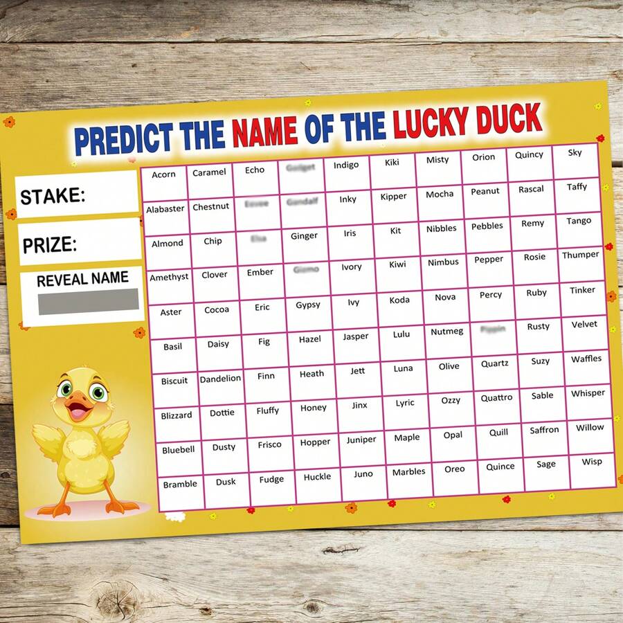 1/2/4包筹款游戏卡，“幸运鸭和复活节兔子”刮刮乐游戏，内含刮刮贴纸，适用于复活节派对、慈善活动、酒吧和社交聚会，派对游戏和抽奖道具 - 幸運鴨 - 查看 1