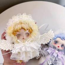 10厘米毛绒娃娃服装套装，高品质奶油泡泡天使系列娃娃衣服，针织布娃娃配件 - 彩色 - 查看 1