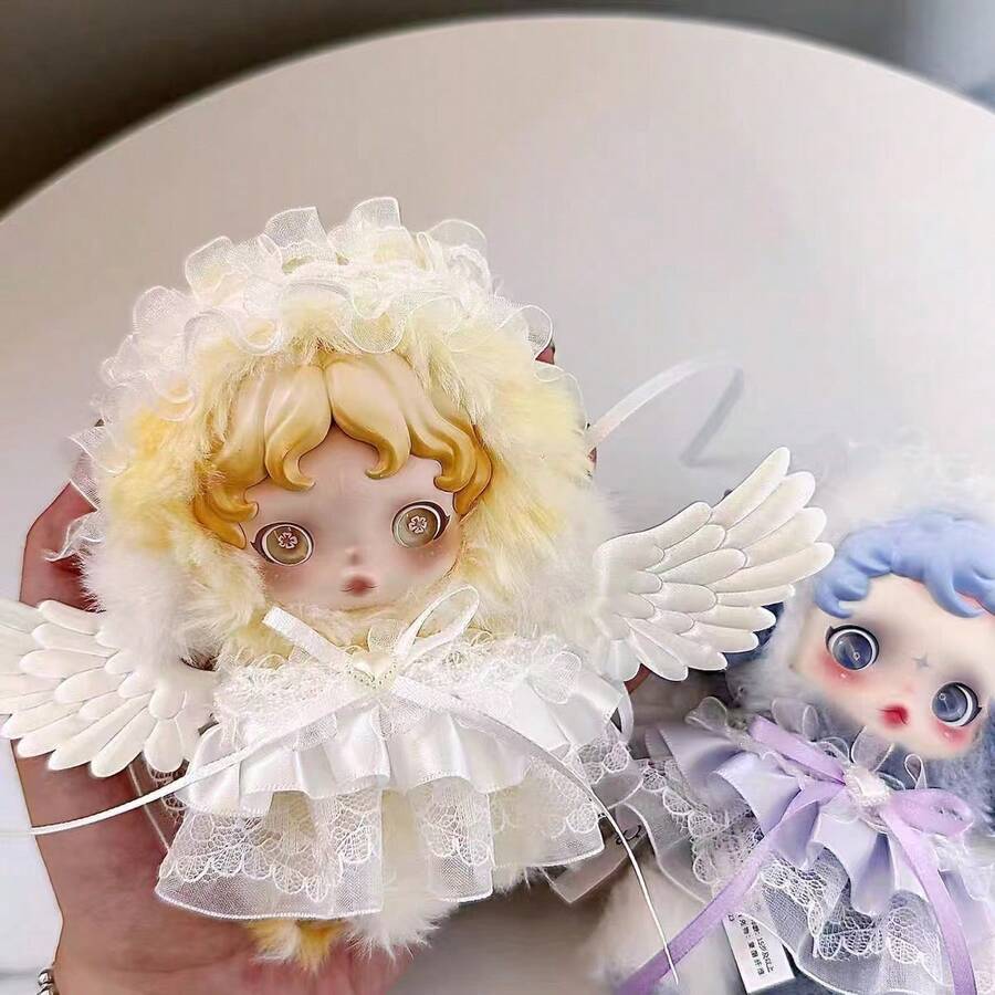 10厘米毛绒娃娃服装套装，高品质奶油泡泡天使系列娃娃衣服，针织布娃娃配件 - 彩色 - 查看 1