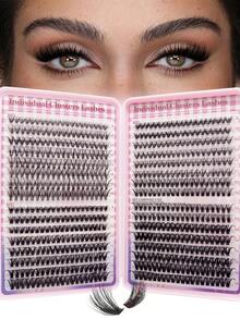 640 PCS Individual Cluster Lashes With Bond&Seal Glue + Tweezer | 3D/4D/5D Styles For Voluminous&Natural Look - Hypoallergenic, Reusable, Beginner Friendly - Black - View 15