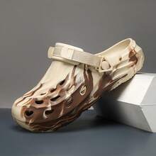 2026 New Breathable Sandals Men, Thick Sole Anti-Slip Soft Bottom Fashionable Beach Slippers - Khaki - View 10