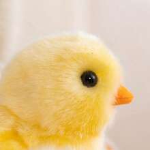 1个可爱逼真的小鸡毛绒玩具，家居客厅卧室儿童逼真小鸡填充玩偶 - 彩色 - 查看 5