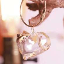 1/6pcs Cat Hair Storage Box, Collectible Capsule Toy With Cat Hair, Keychain Pendant - Multicolor - View 11