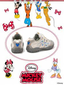 Authorized Collaboration With Mickey Mouse | A Pair Of Disney Children's Sneakers, Suitable For Daily, Festival, Sports, And Outdoor Wear. It Fits The Foot Comfortably, Is Anti-Slip, Wear-Resistant, And Breathable (Boys' Sneakers, Boys' Board Shoes, Children's Sneakers, Girls' Sneakers, Girls' Board Shoes) - Grey - View 3