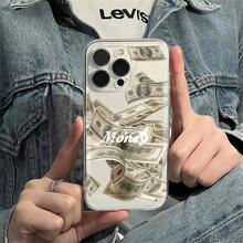 A Clear TPU Phone Case With A US Dollar Pattern Design. - Transparent - View 6