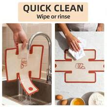 1/2pcs Silicone Baking Mat With Long Handle For Easy Transfer, Reusable Silicone Baking Pad, Baking Tray Liner, Bread Sling For Loaf Pan, Dough Transfer Pad Parchment Paper Alternative, Fits 9x5, 9.5x5 And 10x5 Inch Bread Baking Pans - Multicolor - View 8