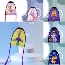 新款弹性拇指发射器玩具，手持式滑翔橡皮筋动力飞行风筝 - 彩色 - 查看 4