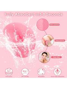 100pcs Round Compressed Facial Cleansing Sponges, Wood Pulp Fiber Expandable, Face Cleaning Makeup Puff, Suitable As Valentine's Day Gift For Girlfriend, One-Time Use Thickened Facial Cleansing Sponge - One Size Fits All - View 4