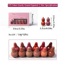 12支装哑光唇釉套装，持久防水不沾杯，彩妆，哑光唇釉，唇彩，12支装，适合万圣节/圣诞节/日常妆容/开学礼物套装 - 無味 - 查看 9