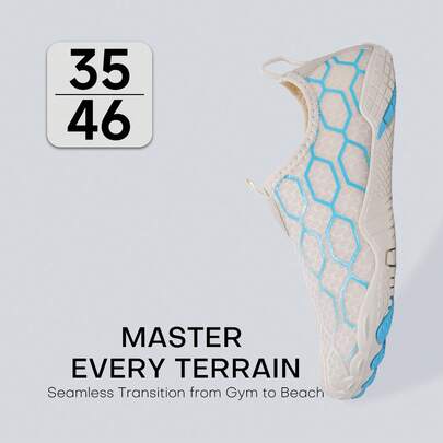 Buty do wody, męskie i damskie, wsuwane, z elastyczną podeszwą z nadrukiem plastra miodu, lekkie, do jogi, na plażę, z cholewką z siateczki, z przyczepną podeszwą i sportowymi butami do uprawiania sportów na świeżym powietrzu